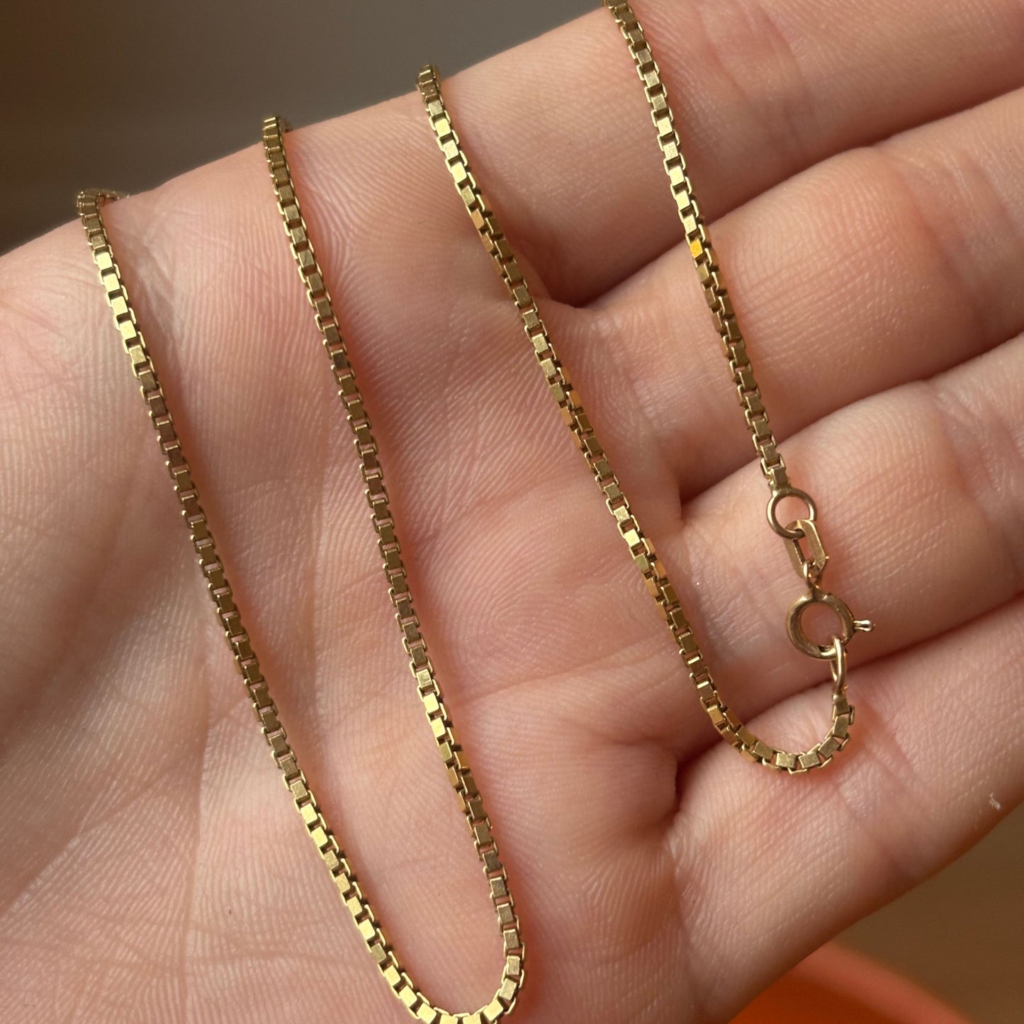 14k box chain 16.25"