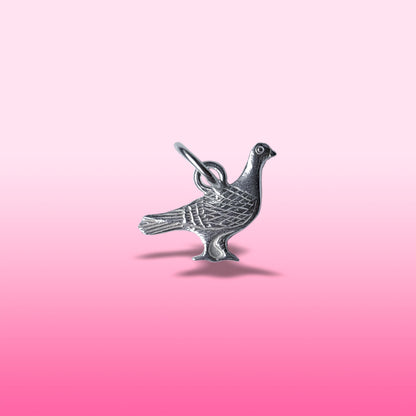 silver pigeon charm