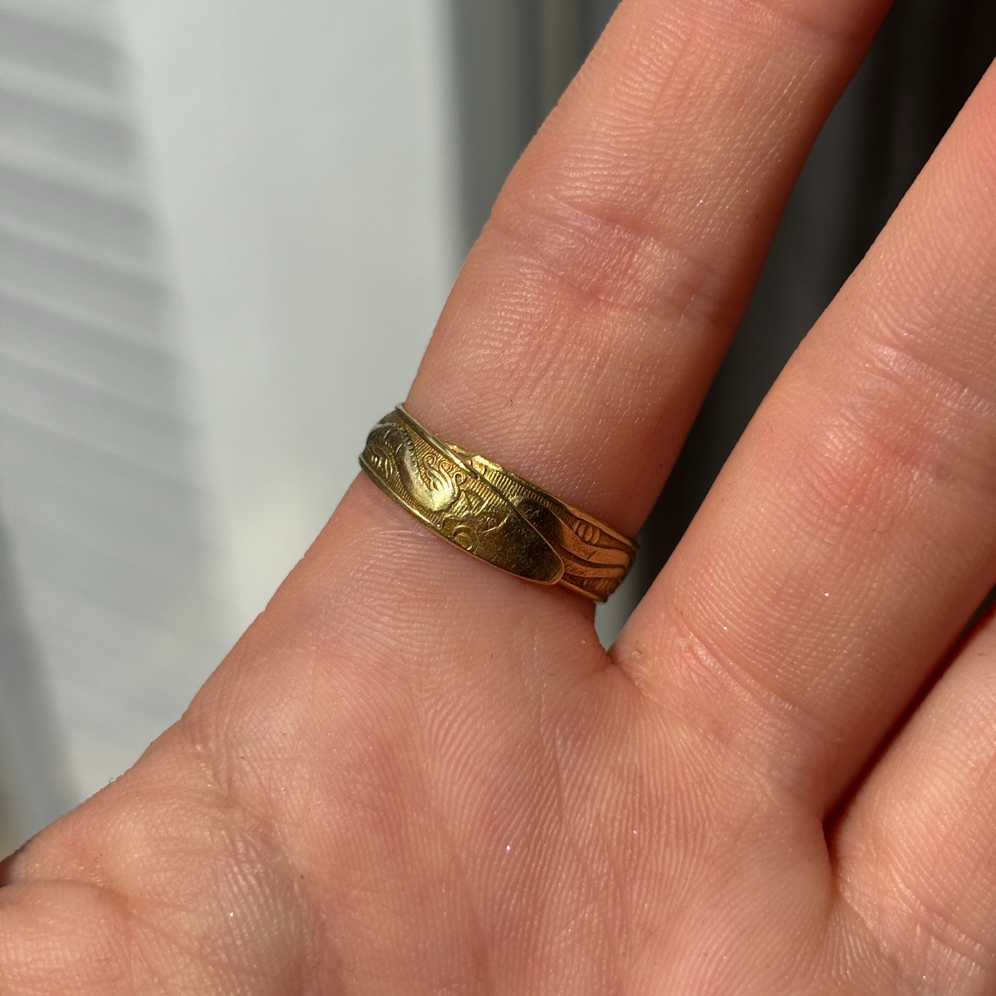 19k dragon wraparound ring