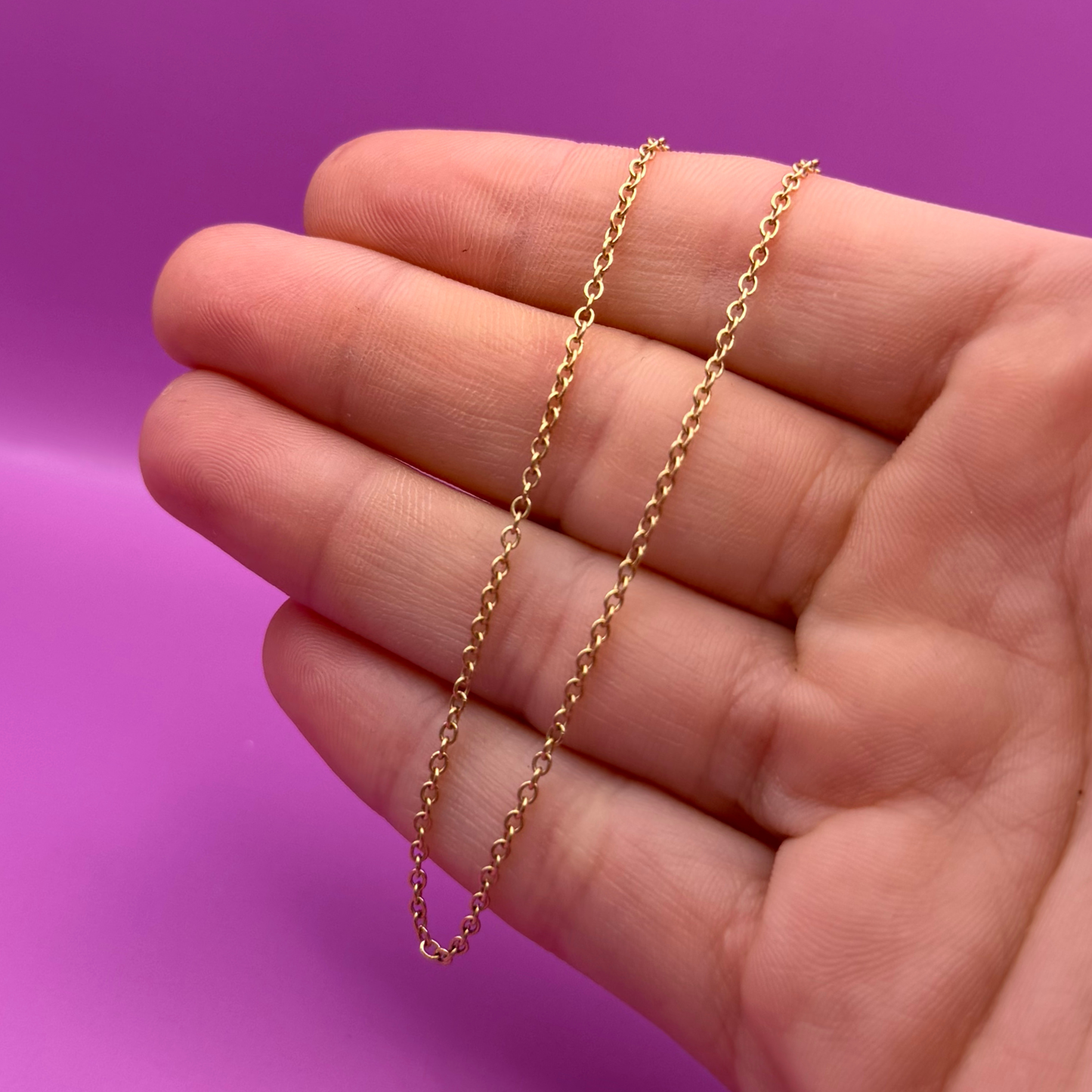 14k cable chain 18"