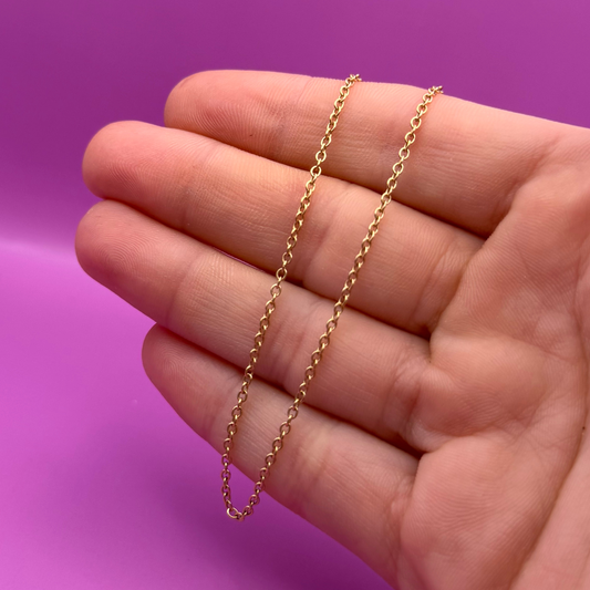 14k cable chain 18"