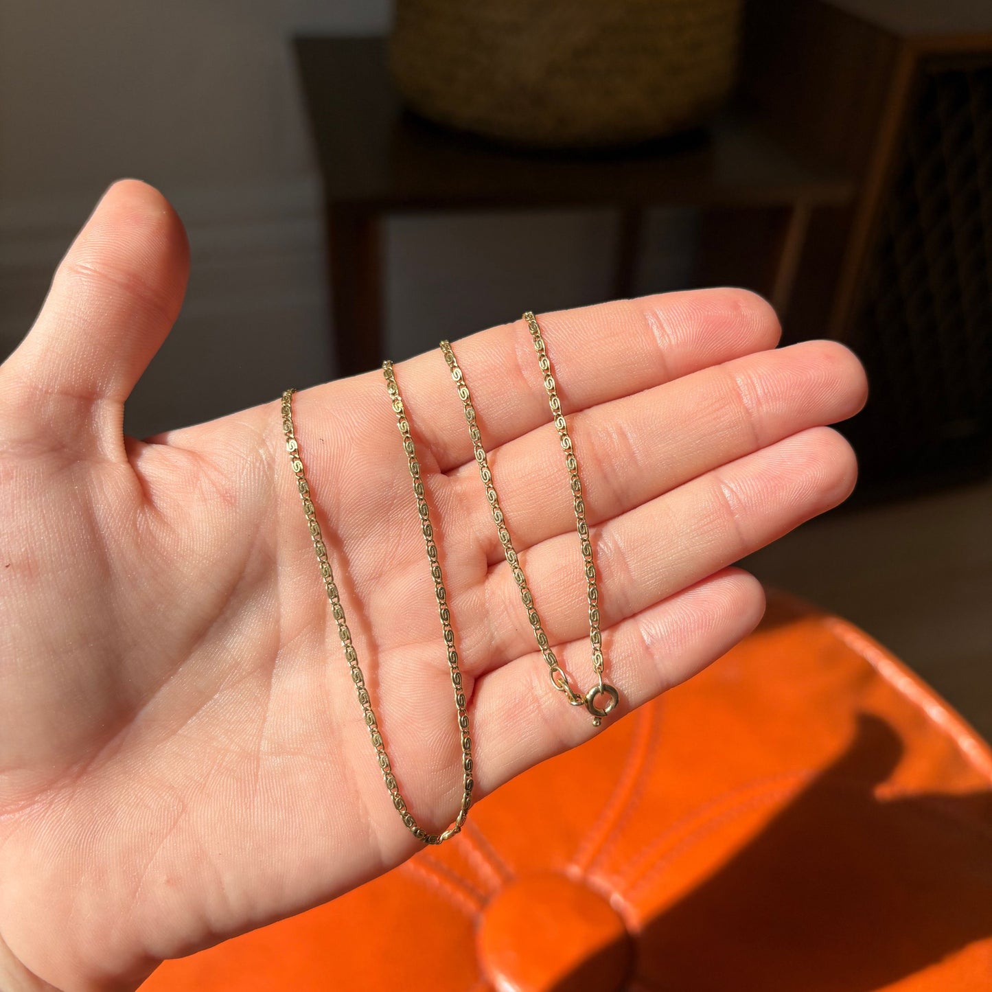 14k snail chain by Unoaerre 17.75"