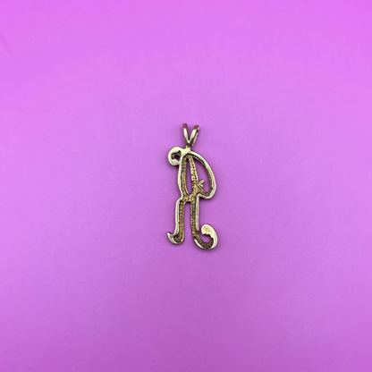 14k letter K charm