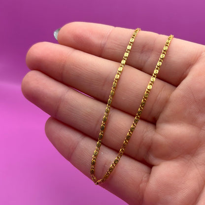 14k snail chain 15.75"