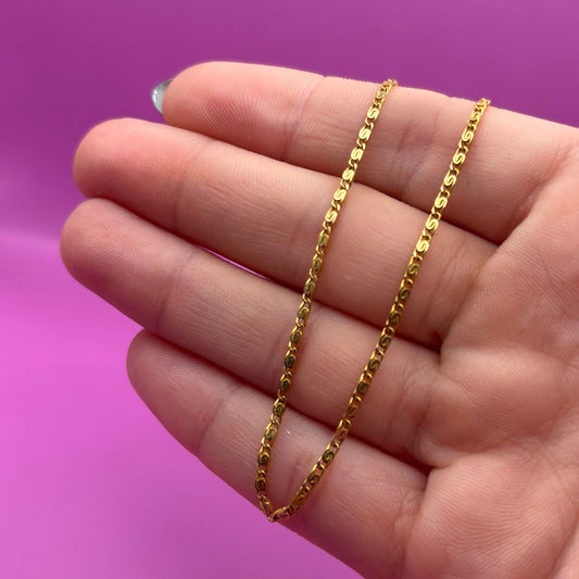 14k snail chain 15.75"