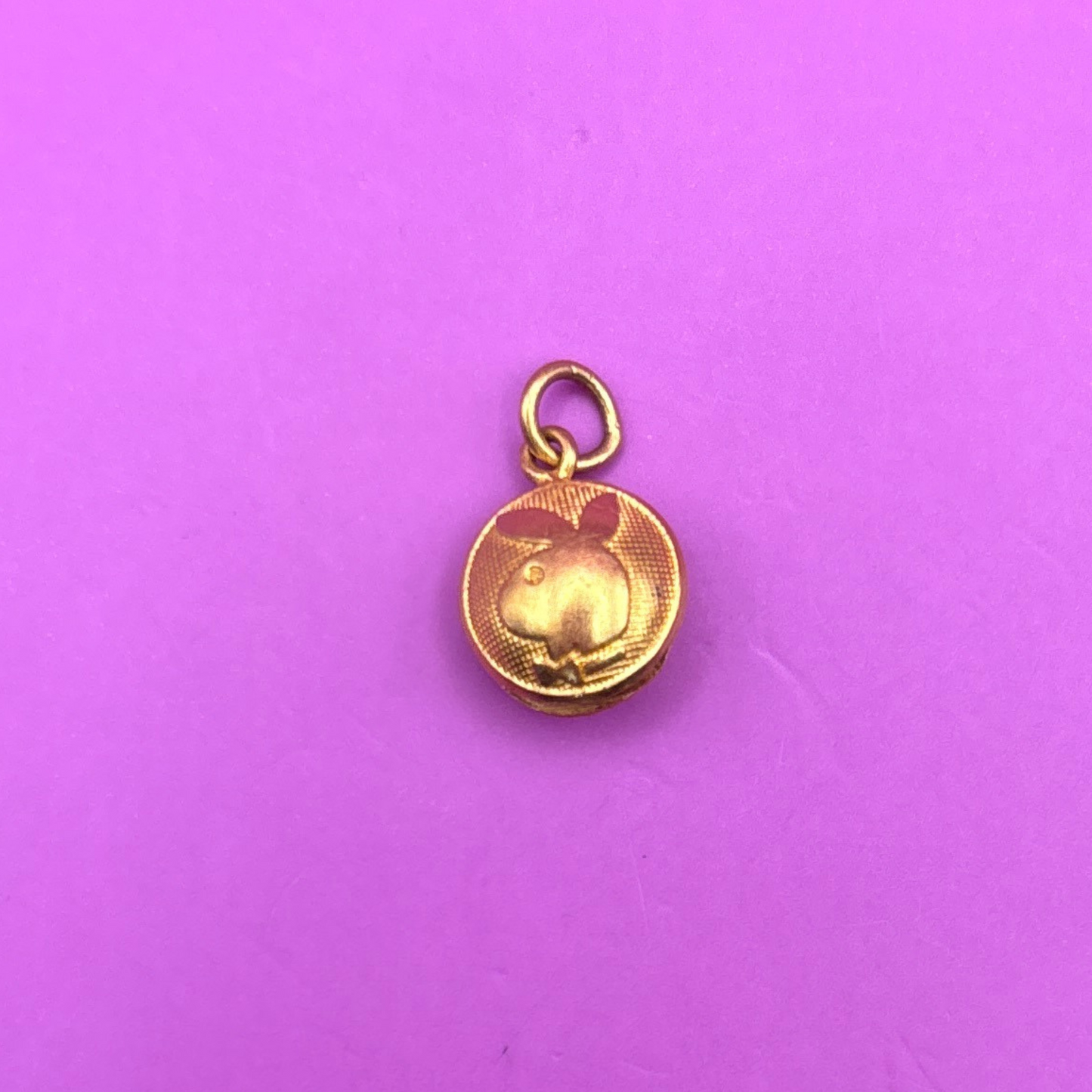 24k playboy bunny bell charm