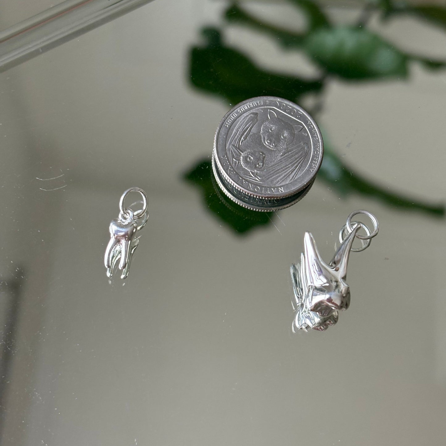 silver tooth pendant