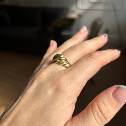 14k croissant ring