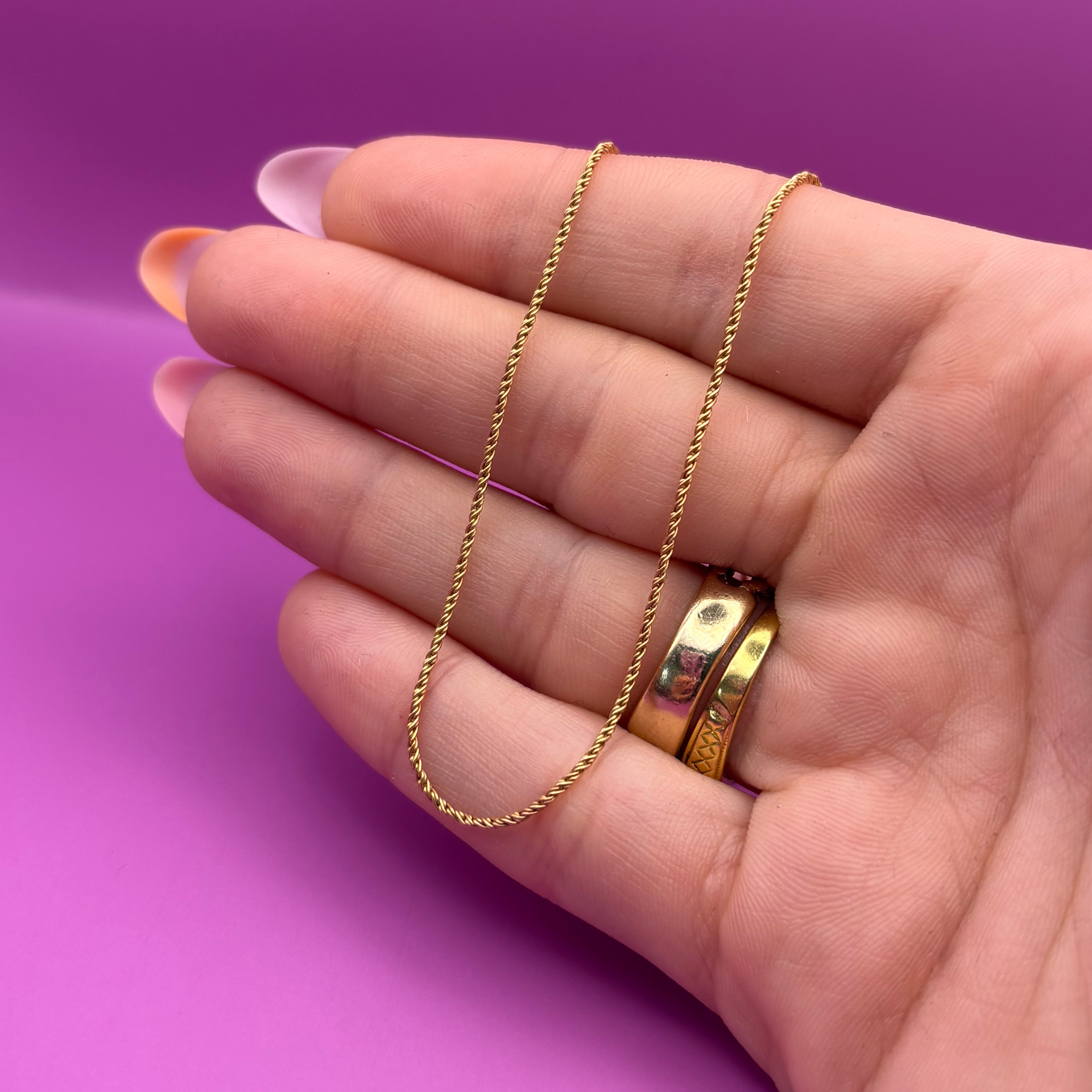 Mini Rope Chain 14k mini rope chain 23.5