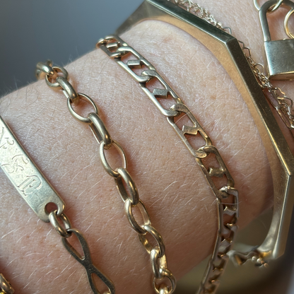 14k unusual mariner bracelet 8"
