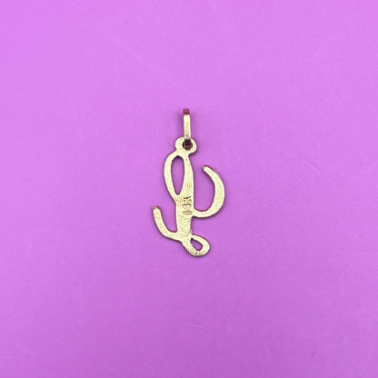 14k letter L charm