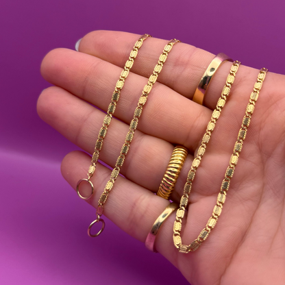 14k snail meets curb sans-a-clasp chain 20.25"