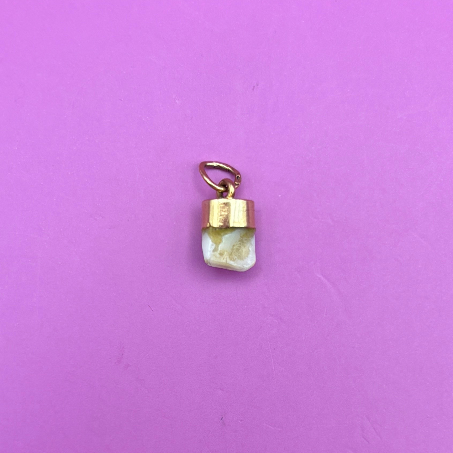 18k baby tooth charm