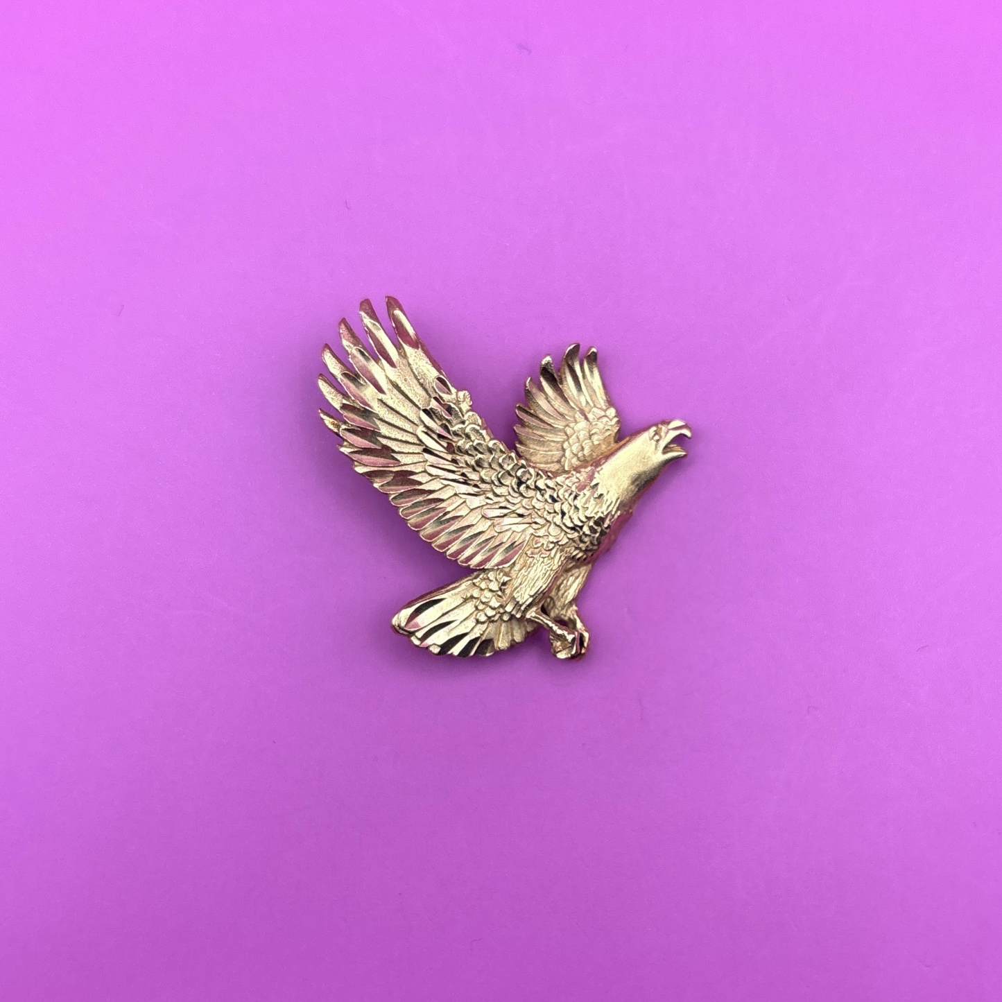 14k eagle pendant