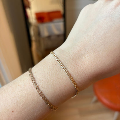 14k zipper bracelet 7"