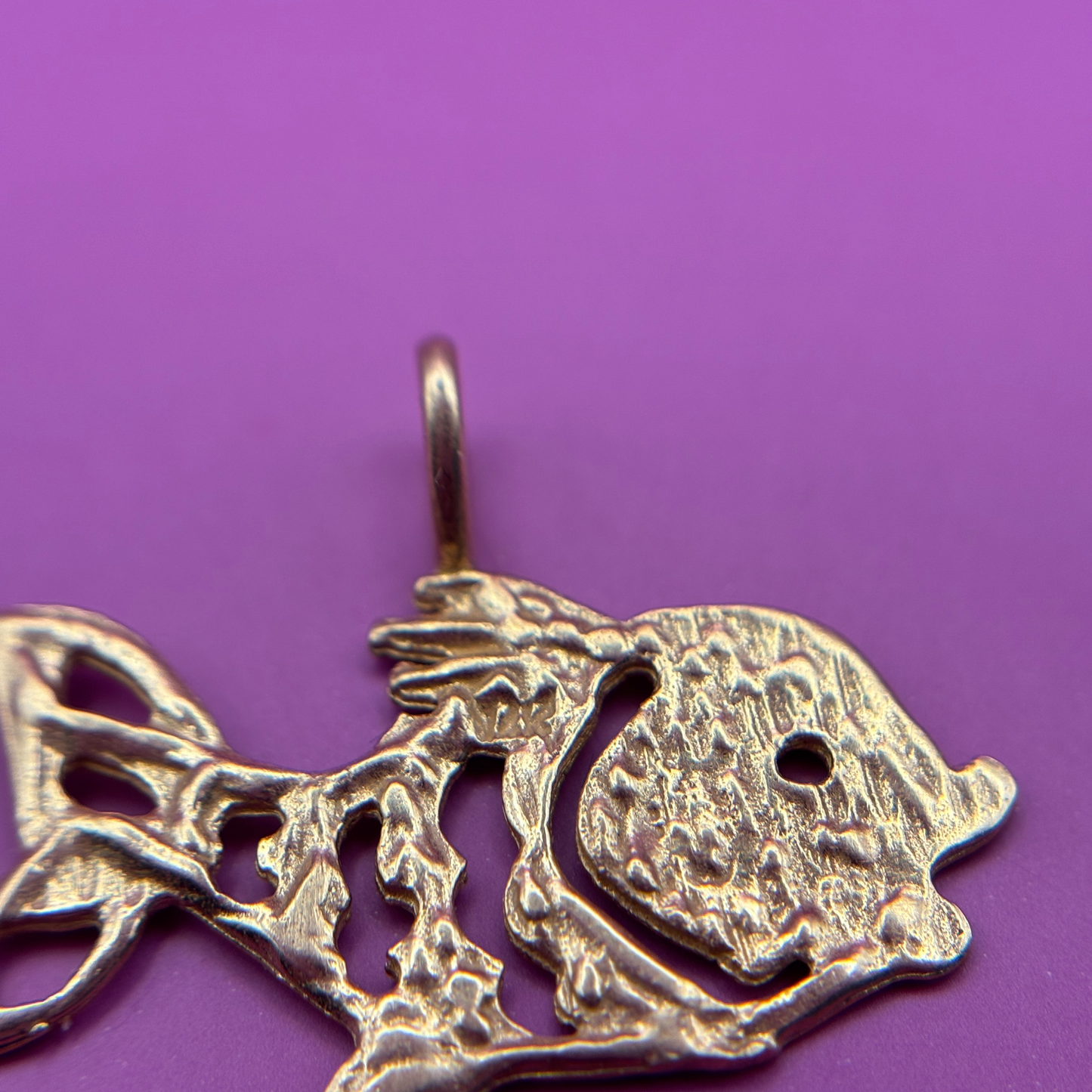 14k fish charm