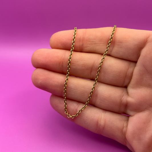 18k cable chain 18"