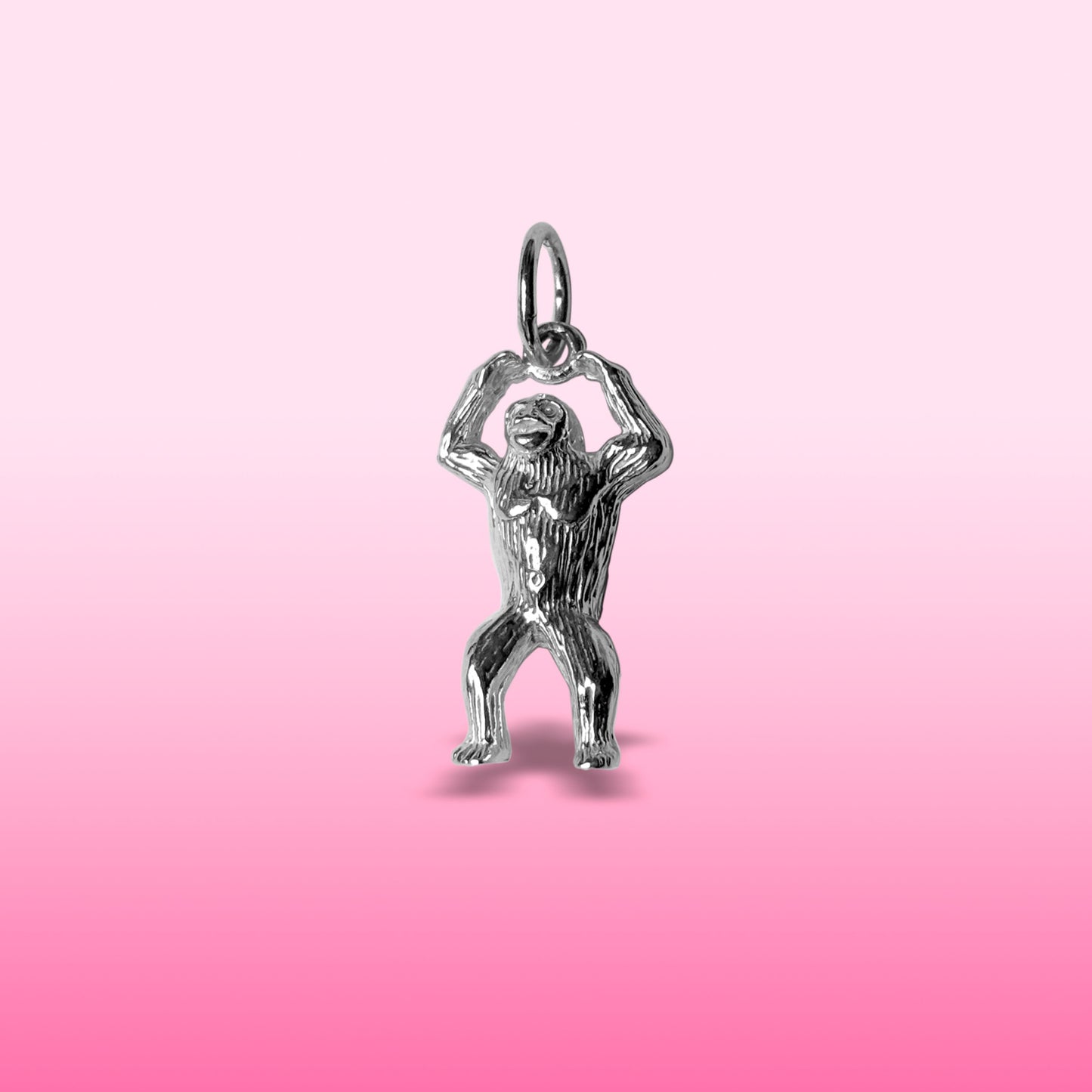silver big apple giant ape charm