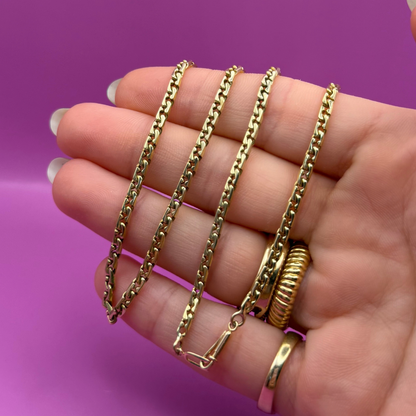 14k zipper chain 17"
