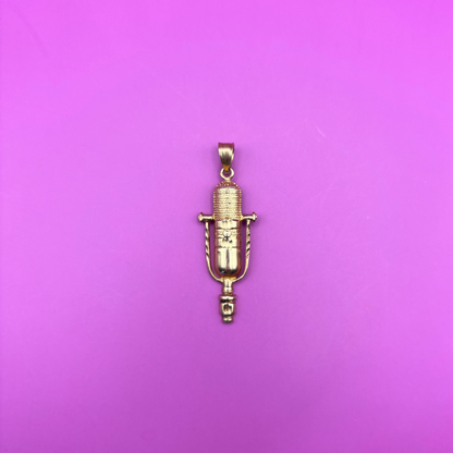 14k mic drop charm