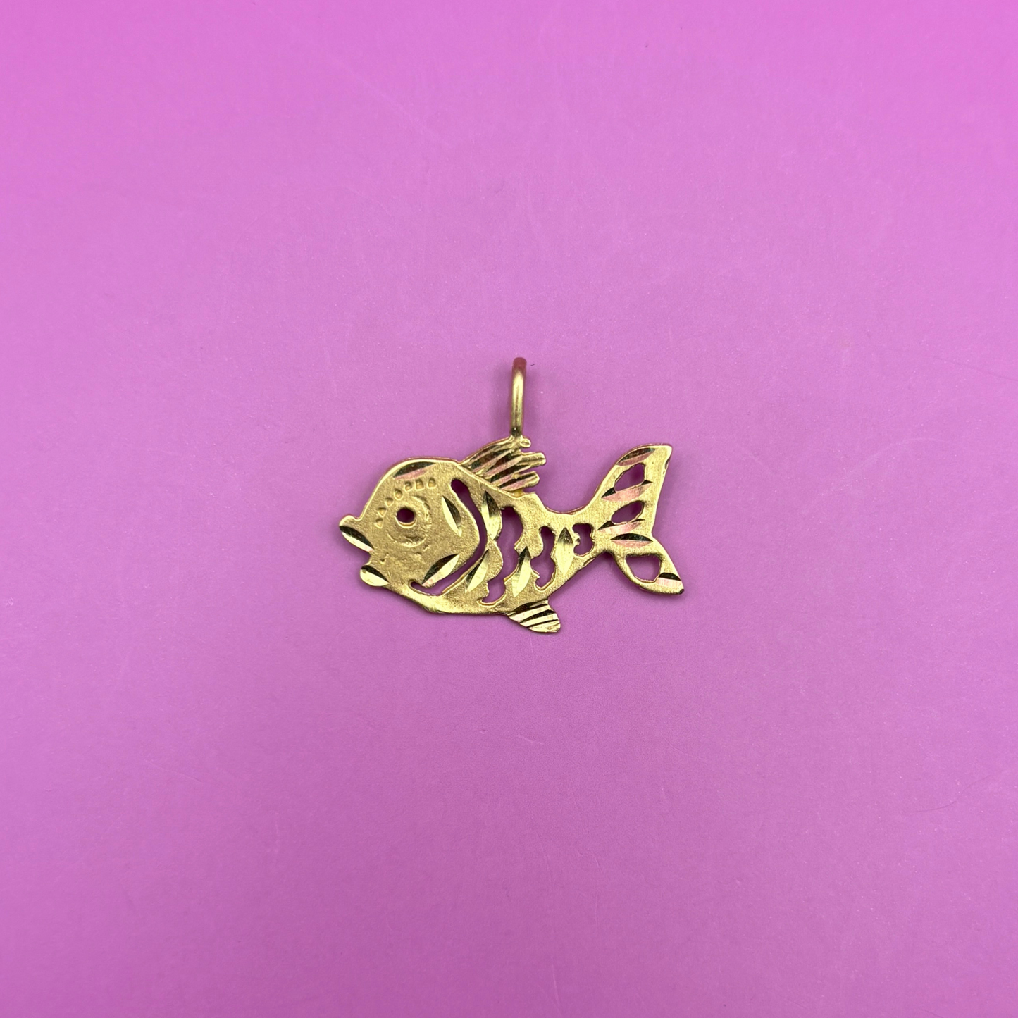 14k fish charm