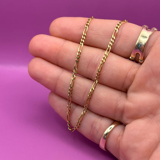 14k figaro chain 20"