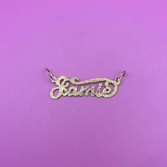 14k Jamie nameplate