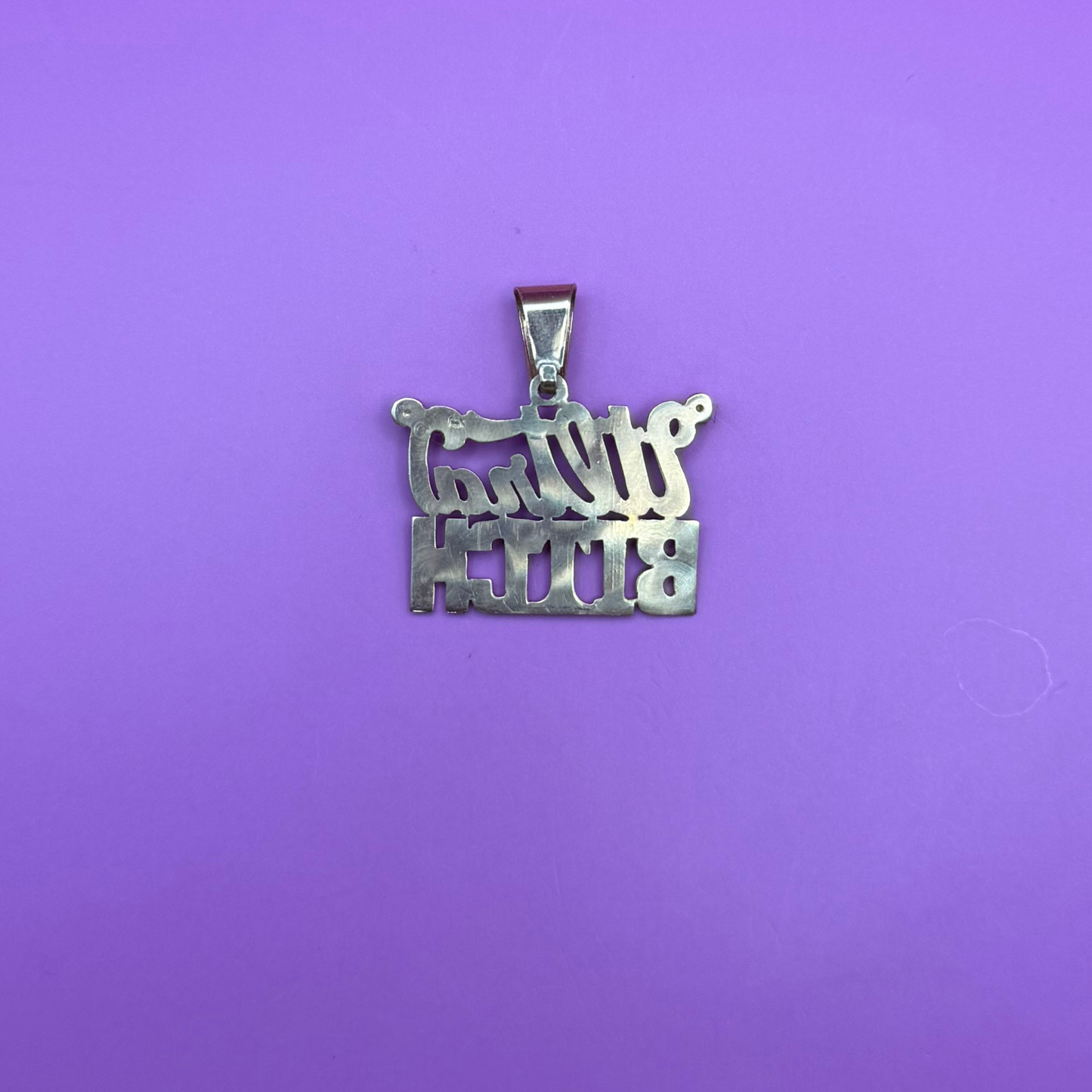 14k ultra bitch with emeralds charm