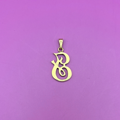 14k letter J charm