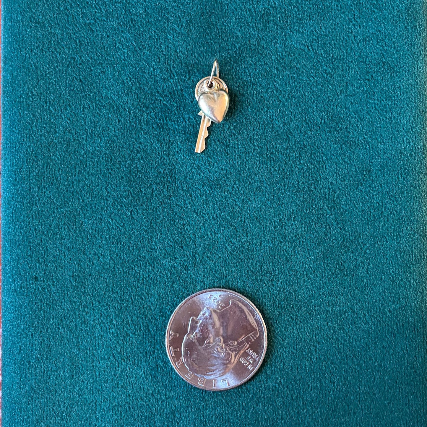 14k key to my heart charm