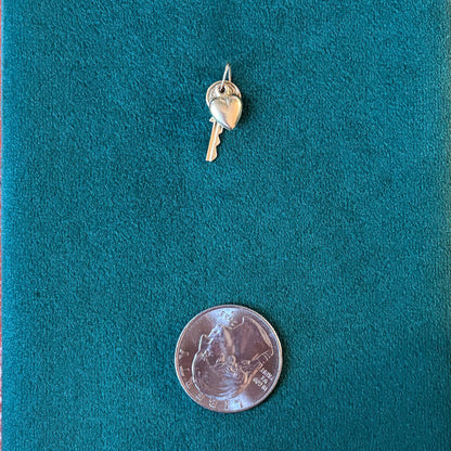 14k key to my heart charm
