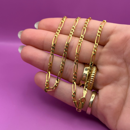 14k figaro chain 20"