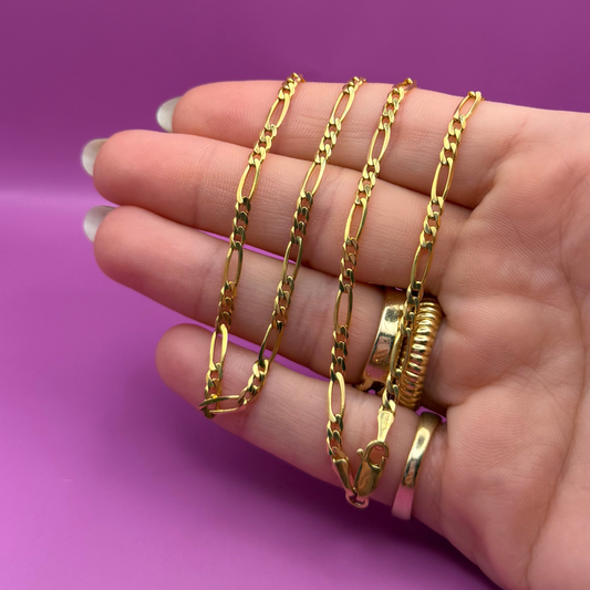 14k figaro chain 20"
