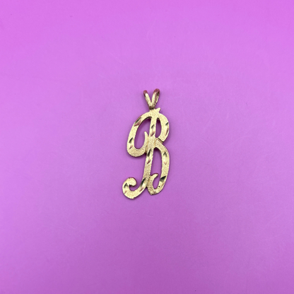 14k big letter B charm