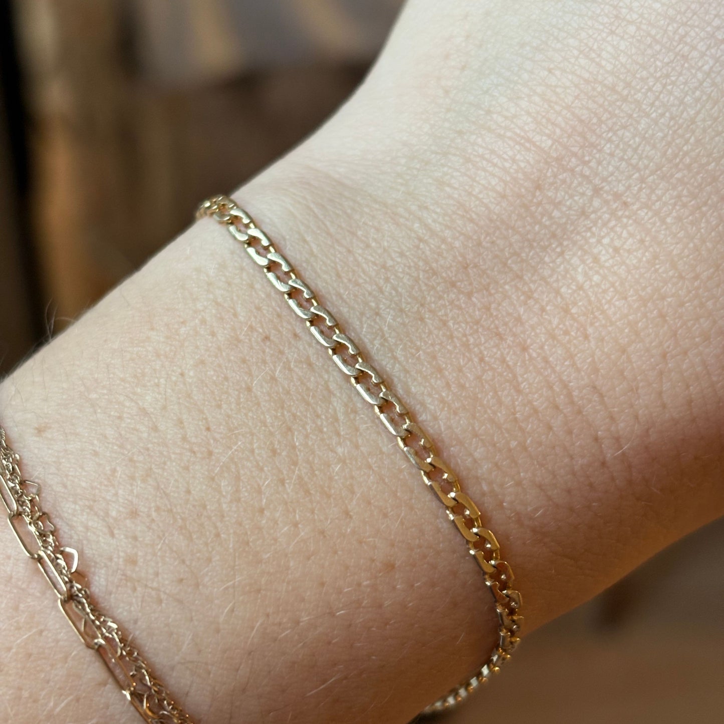 14k zipper bracelet 7"