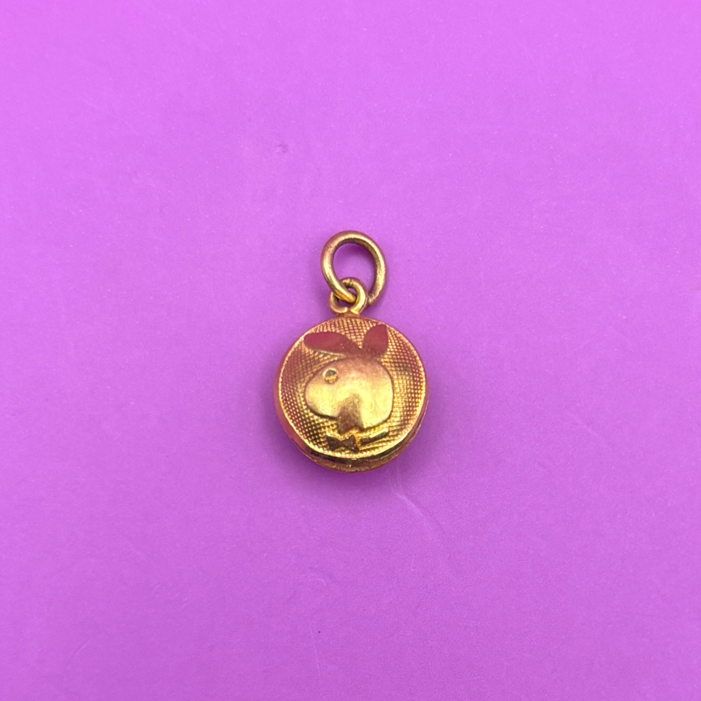 24k playboy bunny bell charm