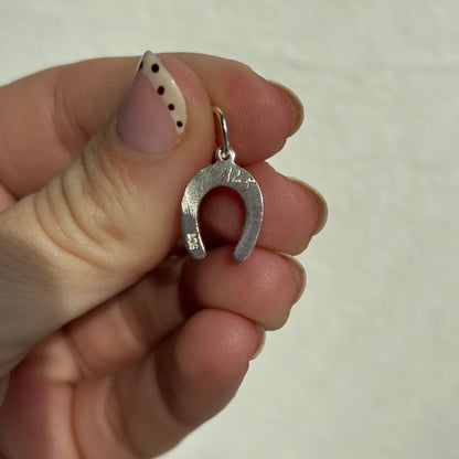 silver horseshoe charm