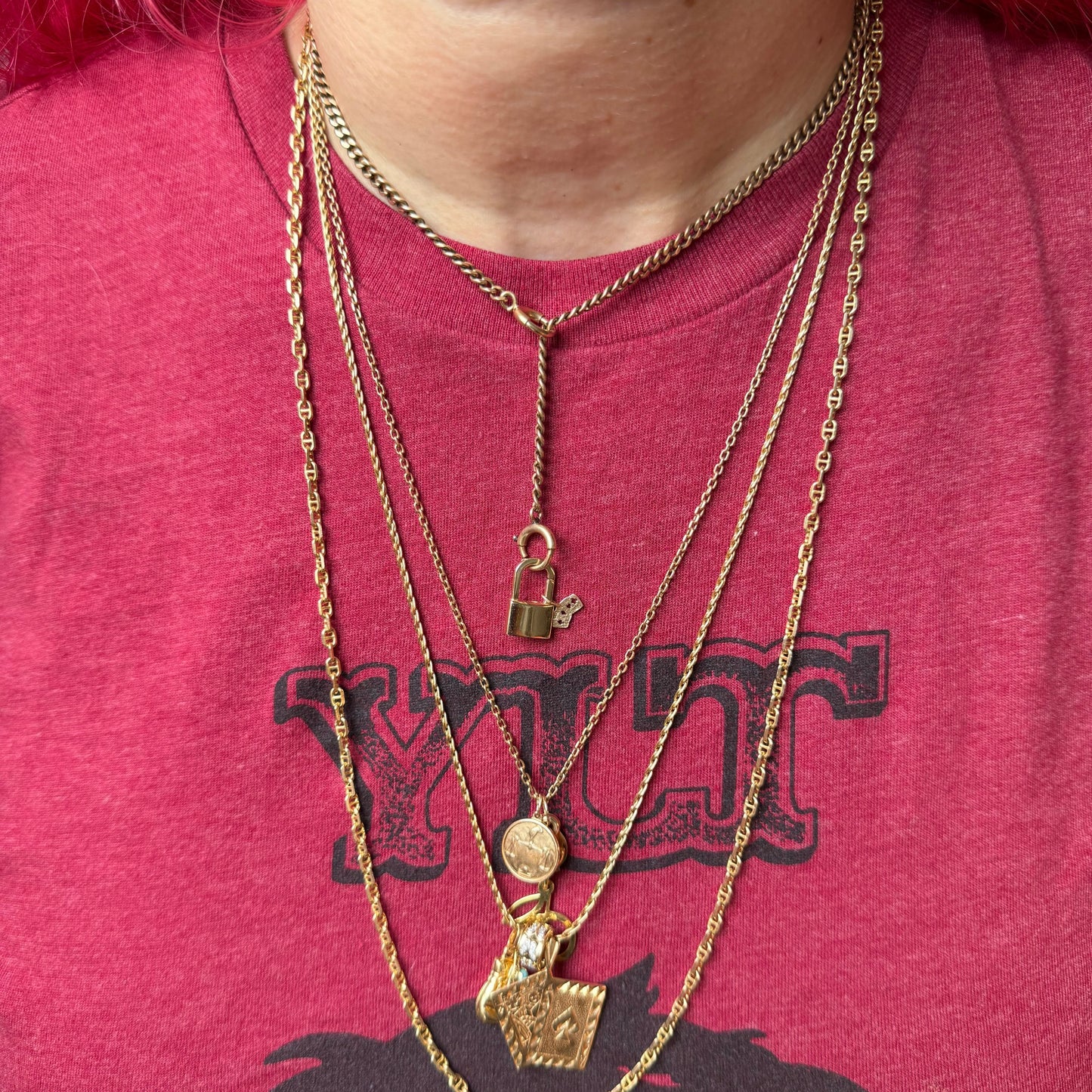 14k biker chain 21.5"