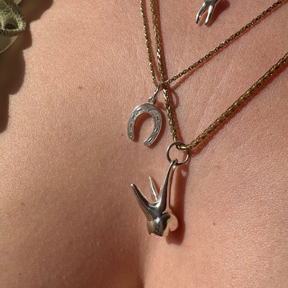 silver tooth pendant