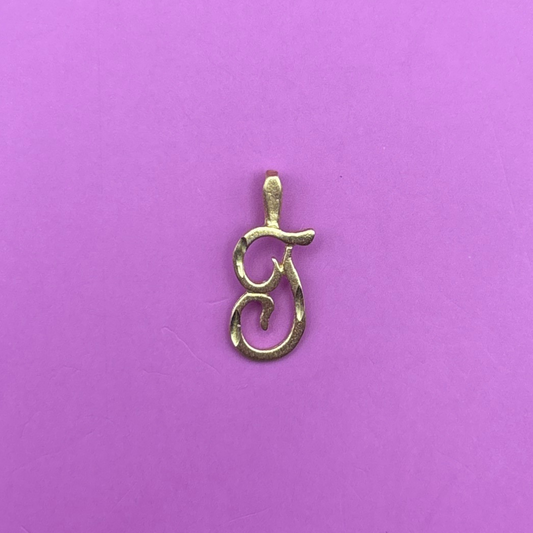 14k letter J or I mini charm by Michael Anthony