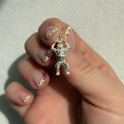 silver big apple giant ape charm