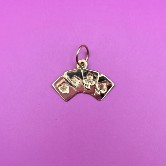 14k 4 aces charm
