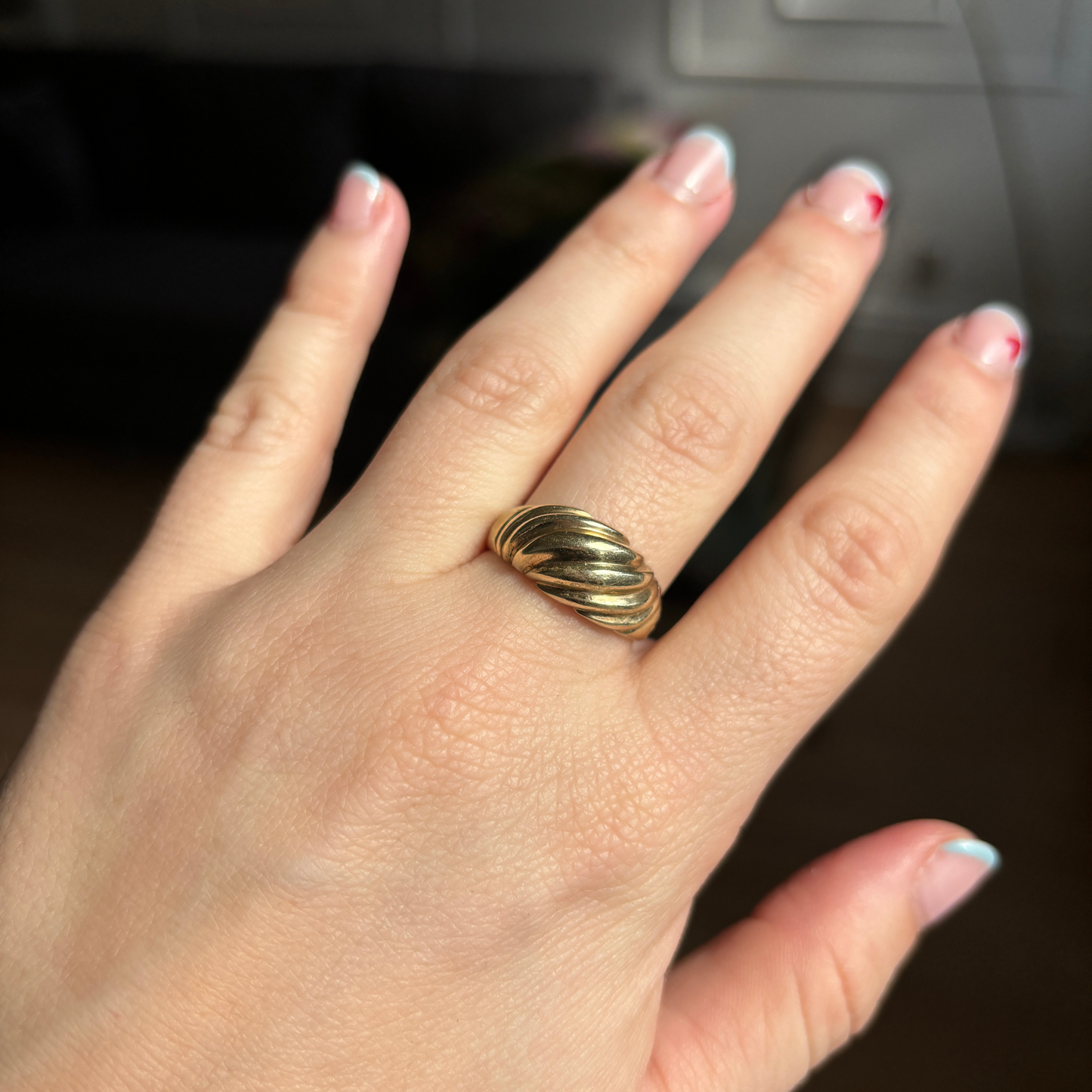 14k croissant ring