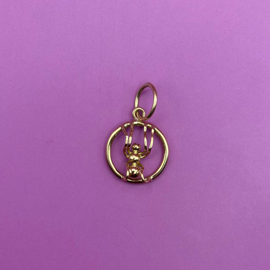 18k spider charm