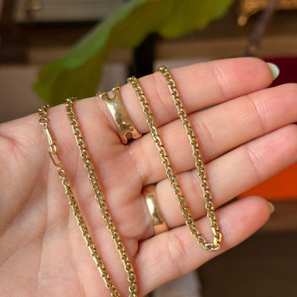 14k zipper chain 17"