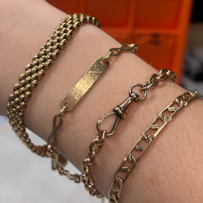 14k unusual mariner bracelet 8"