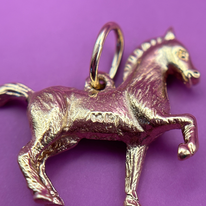 14k horse charm