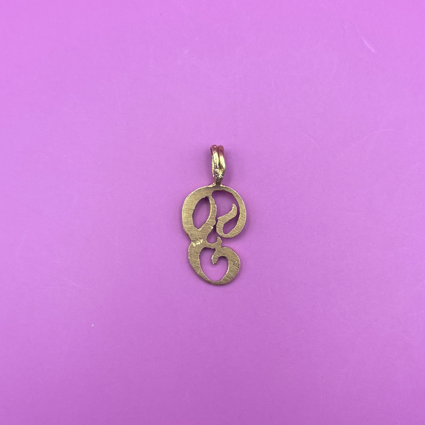 14k letter P charm