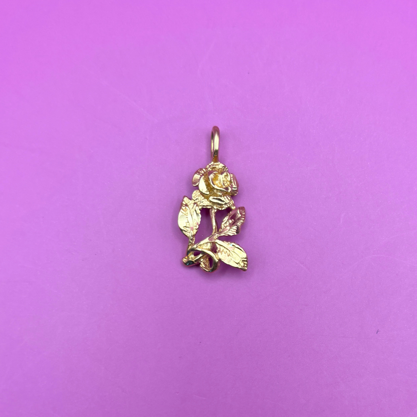 14k rose charm