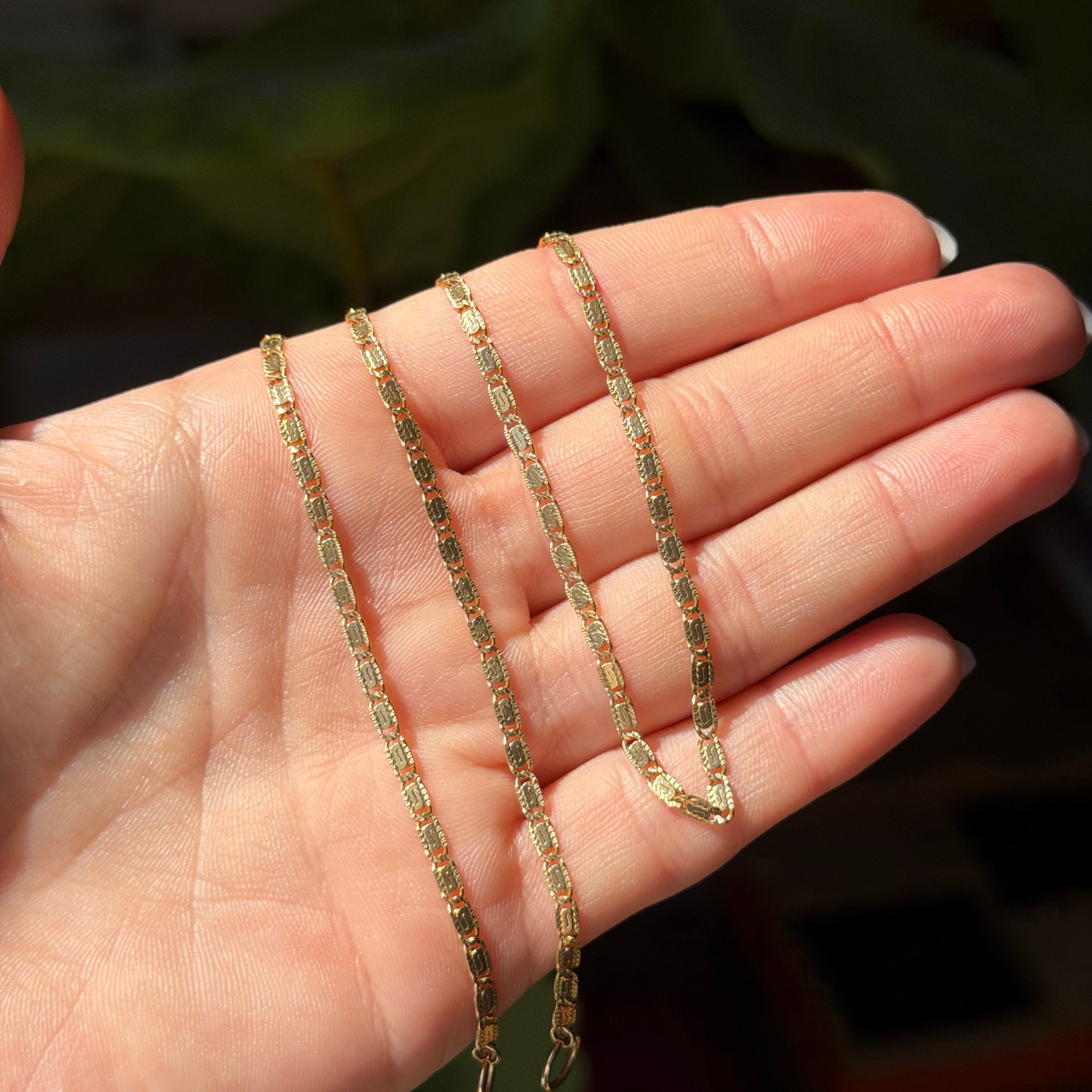 14k snail meets curb sans-a-clasp chain 20.25"